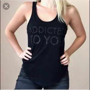 Express Scoop Neck Addicted To You Tank XS NWT